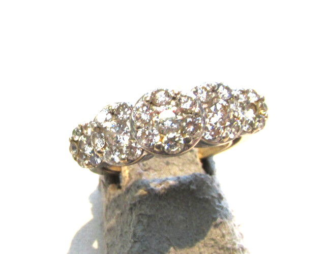 IGI Certified 1.50 ctw Natural Diamond Ring with Certificate 14k wg Size 5 to 6