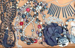 Artisan Estate Jewerly VTG/Now Glam Art Glass Woven Big Statement Boho