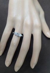 1.00ct platinum zales three stone engagement ring natural Diamond