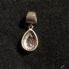 925 Sterling Silver Pendant Charm Tear Drop Pear Shape