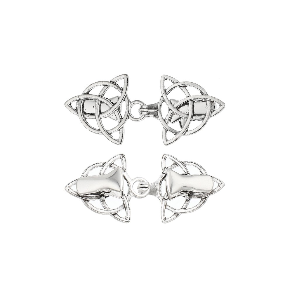 2Pcs Cloak Clasp Alloy Vintage Sweater Clips Retro Cardigan Buckles Sew on Hooks