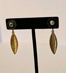 Monet Vintage Gold-Tone Dangle Drop Earrings Segmented Bar
