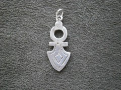 Tuareg Timia Cross Amulet Talisman Vtg 958 Silver Bracelet Charm Pendant 2.0g