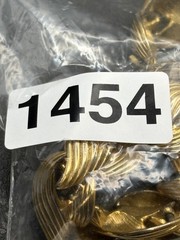 Napier 80s Signed Gold Tone Ribbed Link Necklace Vintage 17” Runway