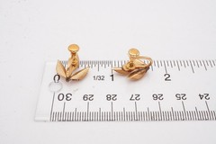 Vintage Van Dell Gold Filled Leaf Screw Back Earrings