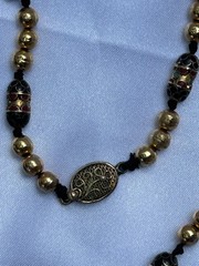 Stunning Vintage Chinese Cloisonne Tube Bead Necklace-Mint Condition