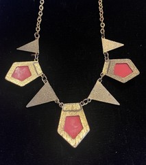 Vintage Bold Iridescent Geometric statement chocker