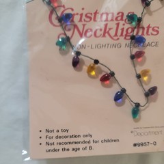 Vintage Necklace Department 56 Christmas Lights Strand 22in Deadstock