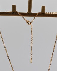 22k gold plated Turquoise Cubic Zirconia G Clef Pendant Necklace 18″-20″