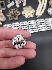 Vtg Costume Jewelry Lot Rhinetones Signed & Unsigned WEISS, JULIANA? Etc