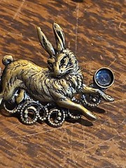 Lot Of 10 Cute Rabbit Post Earrings France Vintage 60s Brass Stampings Jewelry