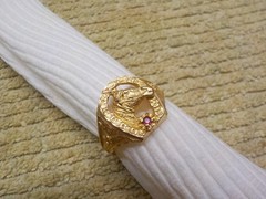 Vintage 14KT GOLD Horseshoe Ring 9.6 Grams Size 12 1/2