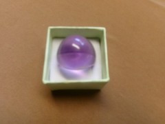 VINTAGE MOD/HIPPIE LIGHT PURPLE LUCITE DOME SIZE 9 CHUNKY WOMANS RING
