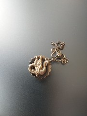 Antique 9k Gold Griffin Dragon Double Sided Pendant