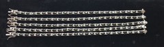 Vintage Black Onyx & Cubic Zirconia Stunning SIlver tone Tennis Bracelet sz 7″