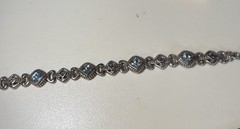 Vintage Silver 925 Blue Topaz Amethyst Bracelet