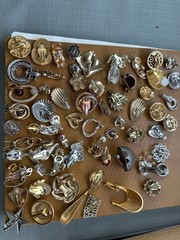 VTG Lot 79 SINGLE Clip-On Gold Tone Earrings Signed Escada Les Bernard Avon