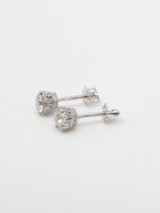 Estate $7000 1.50ct Si2 H Natural Diamond 18k White Gold Eternity Earrings
