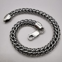 Vintage 925 Sterling Silver Men’s Link Chain Bracelet Solid 17.19g 22cm/8.6