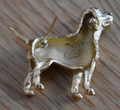 Crown Trifari Canine Collection Beagle Dog Brooch Pin Standing Labrador Figure