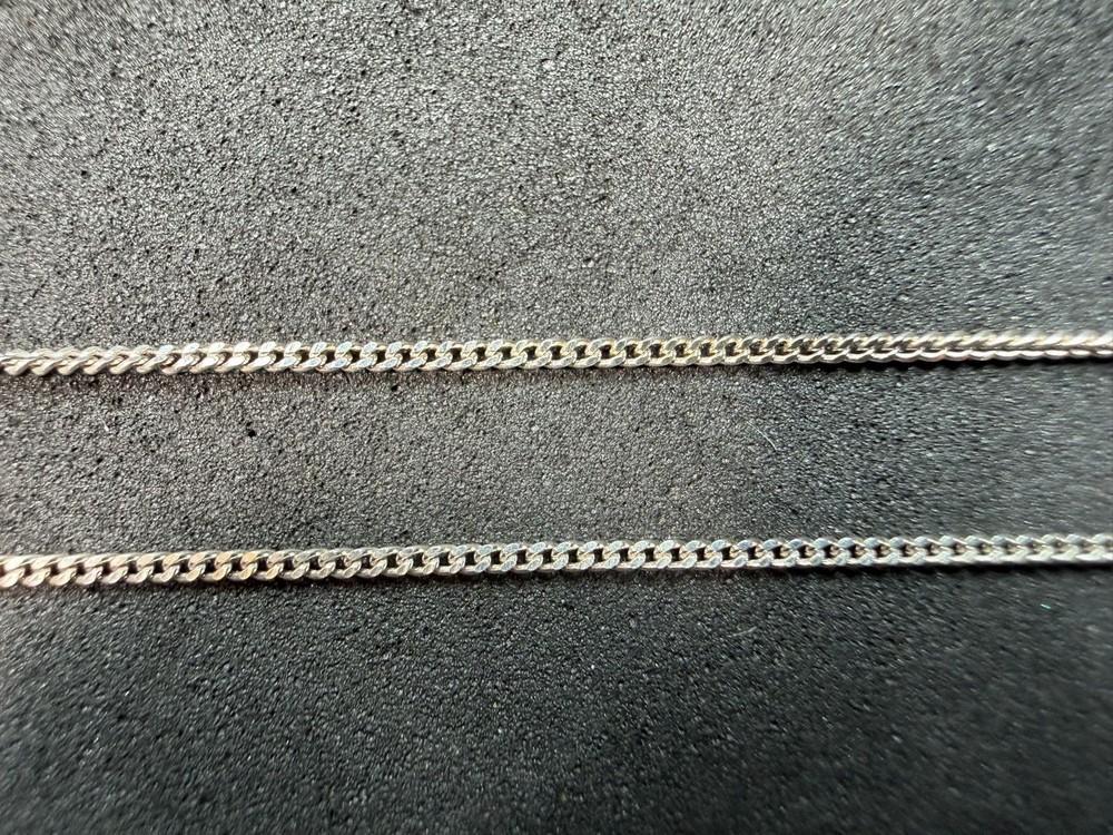 1.51g Vintage Sterling Silver 925 Curb Chain Necklace 20 in M