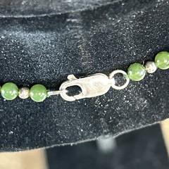 Vintage Dark Jade Necklace-925 Clasp-30in