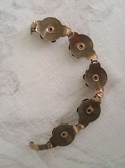 Vintage Jewelry Bracelet Lot Gold Tone Coro Sweetheart Roses Medallion Charm 7″