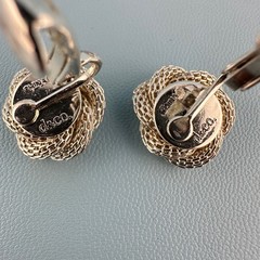 Vintage Twist Knot Clip On Earrings Lot Gold Silver Tone Textured Some Signed