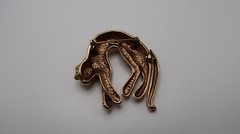 Vintage 4.5cm Gold Leopard Cheetah Moveable Tail Brooch Pin BB14