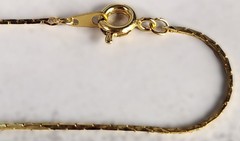 Vintage 18” necklace – Lead crystal snowflake – gold tone chain – pendant