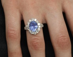 Rare 4.71ct GIA Ceylon No Heat Sapphire & 1.32ct Diamond Platinum Ring Size 6.25