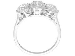 Antique 3.00Ct Diamond and Platinum Trilogy Ring Circa 1915