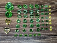 Uranium Glass Rhinestone Lot