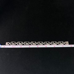 Sterling Silver Scottie Dog PanelBracelet 7.5″ .41g .925