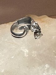 Cat ring size 5.50 cats kitten band sterling silver sterling women girls