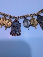 Vintage Jostens 1950s Sports Awards Medals Charm Bracelet