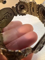 Antique Silver Islamic African Hinged Kabyle Argent Berbère Bracelet