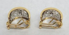 MAGNIFICENT VINTAGE 18K GOLD & DIAMOND EARRINGS