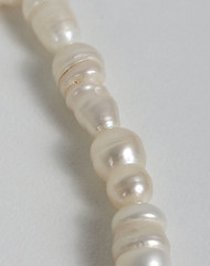 Vintage White Baroque Pearl Bracelet 8.5 In Silver Tone Box Clasp Beauty Nature