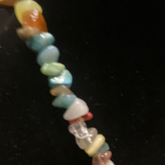 Boho Retro Natural Gemstones Chip Beaded Necklace lobster adjustable 18”