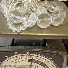 Vintage glass bead necklace clear faceted crystal restring redo deco varied size