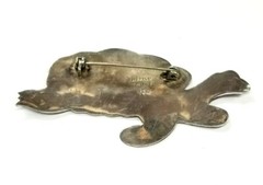 Sterling Silver 925 Mexico TM-107 Turtle Brooch with Abalone Inlay -9.6 grams