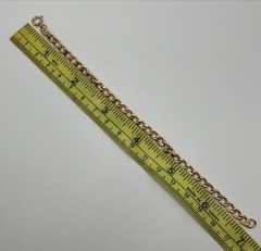 VTG 1/20 12K GF Gold Filled Curb Chain Starter Charm Bracelet