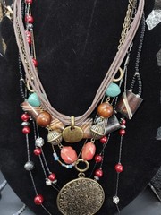 Estate Lot Vintage Contemporary Jewelry Necklaces Bracelet Earrings Rings 34 Pcs