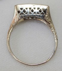 Antique BELAIS 10K DIAMOND ENGAGEMENT RING White Gold .66 Ct. Sz. 8.5 ~ GIA APP.