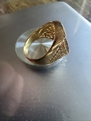Gold plate stainless steel vintage ring Size 9.75 Liberty Coin ring New Vintage