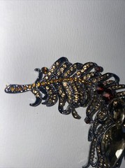 Vintage Rhinestone Brooch Pin Pendant Large Flashy Runway
