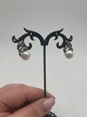 Vintage Sterling Silver 925 Earrings And Ring Set . Made In Russia Natural Pears