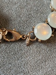 Vintage Beautiful Pale Green Button Disc Bracelet GV9 Marked