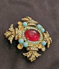 As Is As pictured Mid-century Cadoro iconic brooch free shipping
